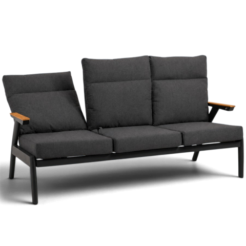 Trivietė lauko sofa su reguliuojamais/atlenkiamais atlošais "Florence Alu"