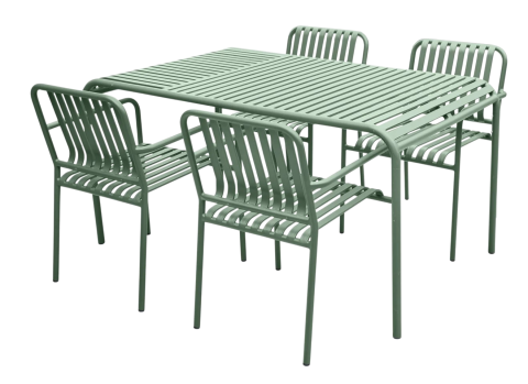 Aliuminis lauko stalas "Stella Green" 150x90cm. DK